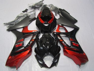 Nero Rosso Kit Completo Carenatura Moto ABS GSXR 1000 K7 2007-2008