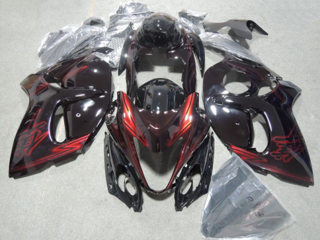 Nero Rosso Kits Carene Moto GSXR 1300 Hayabusa 2008-2019