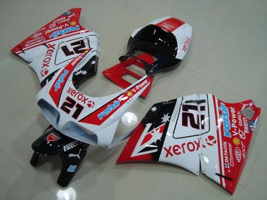 Rosso Bianco Xerox 21 ABS Kit Carenatura Moto Ducati 748 916 996 996S 1993-2005