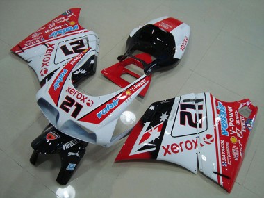 Rosso Bianco Xerox 21 Kits Carenatura Moto Ducati 748 916 996 996S 1993-2005