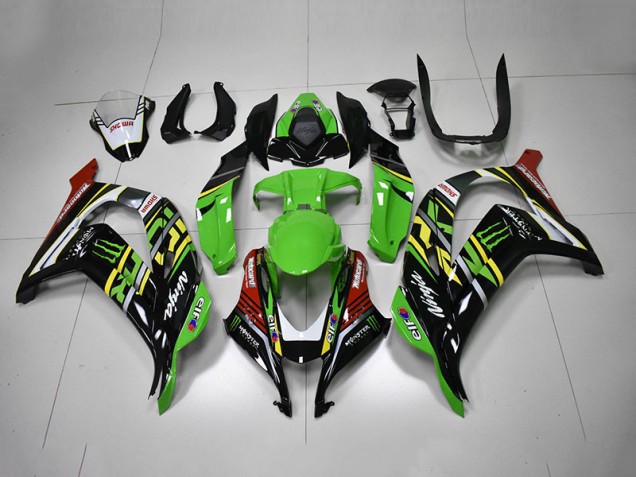 Verde Nero Rosso Ninja Monster Carene Moto ZX10R 2016-2019